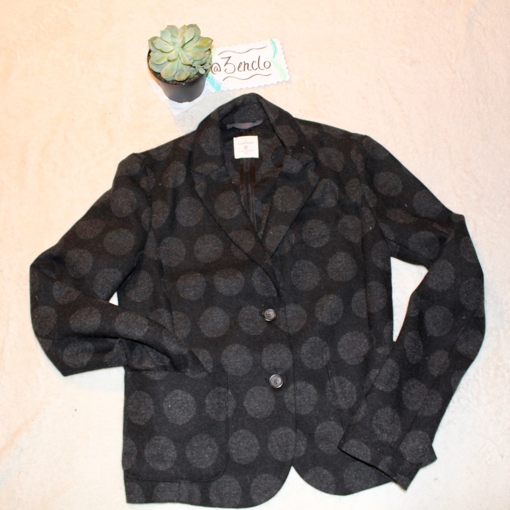 Gap Polka Dot Wool Academy Blazer | Size 0